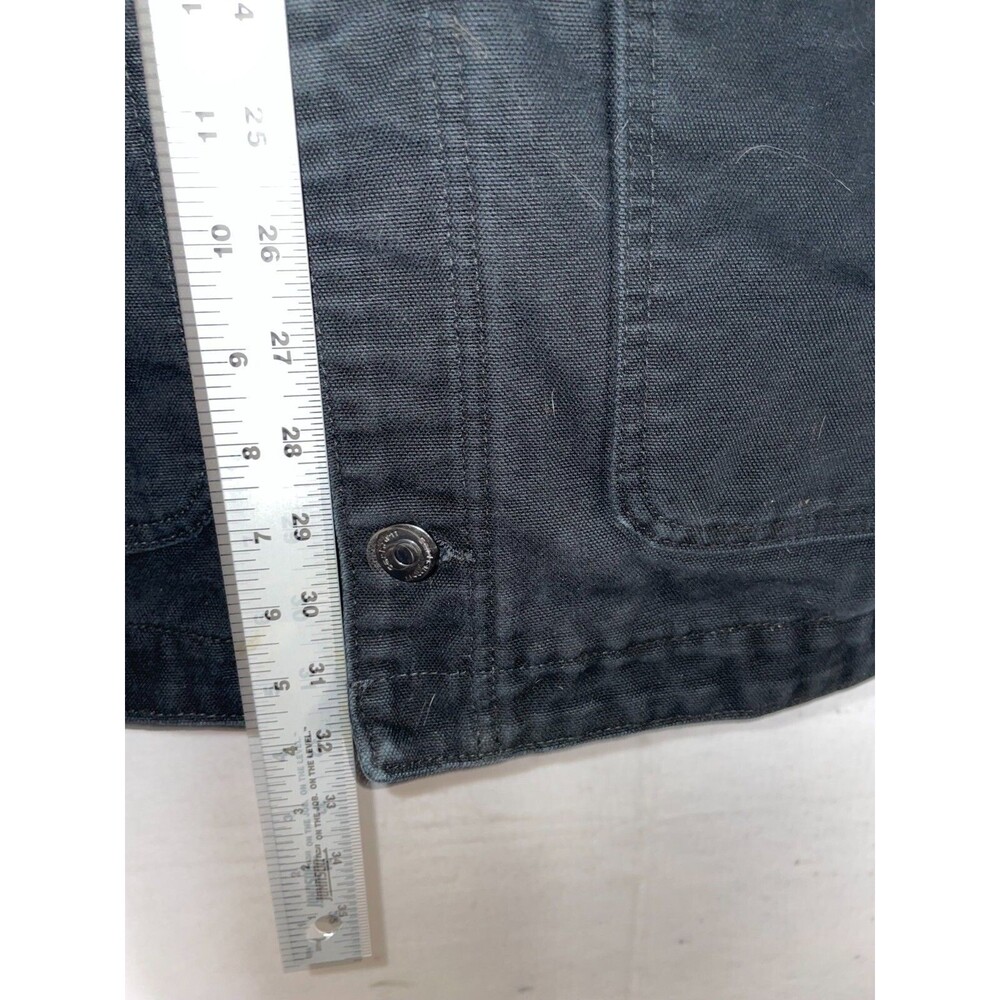 CARHARTT Black Full Swing Duck Canvas Chore Jacket Wool Collar Men’s XXL Winter - Picture 3 of 7